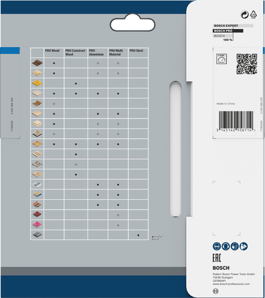 Bosch PRO Steel 160 x 1,6 x 20 mm rundsavklinge, emballage.