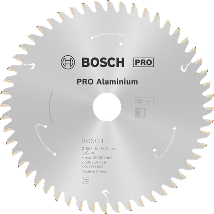 Bosch PRO aluminium akku-rundsavklinge 150 mm 52T.