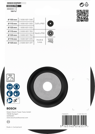 Bosch PRO bagskive blød 125 mm M14.