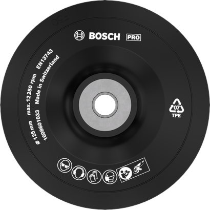 Bosch PRO bagskive blød 125 mm til vinkelslibere.