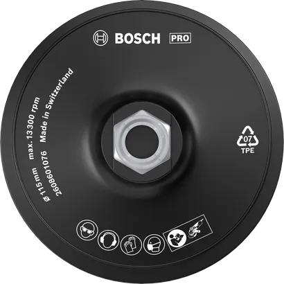 Bosch PRO bagskive 115 mm blød velcro.