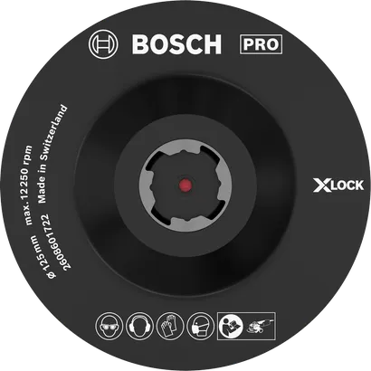 Bosch PRO bagskive X-Lock 125 mm velcro.