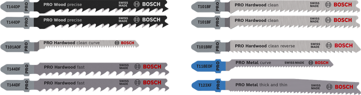 Bosch PRO Træ- og Metalsæt 100 mm stiksavklinger 10 dele.