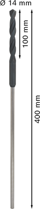 Bosch PRO Træ HSS installationsbor 14x400 mm.