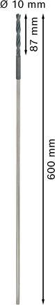 Bosch PRO Træ HSS installationsbor 10x600 mm.