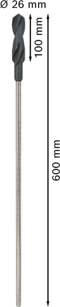 Bosch PRO Træ HSS installationsbor 26x600 mm.