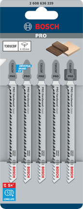 Bosch PRO Hardwood clean T301CDF stiksavklinger 117 mm 5 stk.