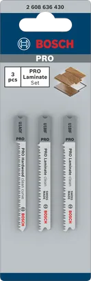 Bosch PRO Laminat U-skaft stiksavklinger 3 stk.