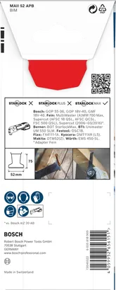 Bosch PRO MAII 52 APB multiværktøjsklinge 52×75 mm.