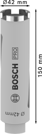 Bosch PRO Kerneborer tør 42 x 150 mm G 1/2-tommer.