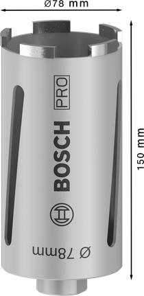 Bosch PRO Kerneborer tør 78x150mm G 1/2-tommer.