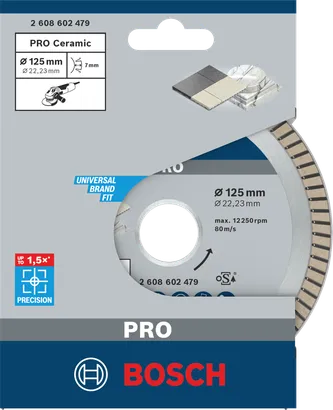 Bosch PRO Keramisk diamantskive 125×22,23 mm.