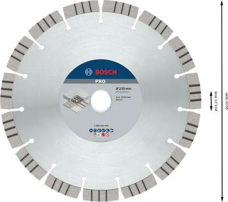 Bosch PRO beton diamantskive 230 mm til skæring.