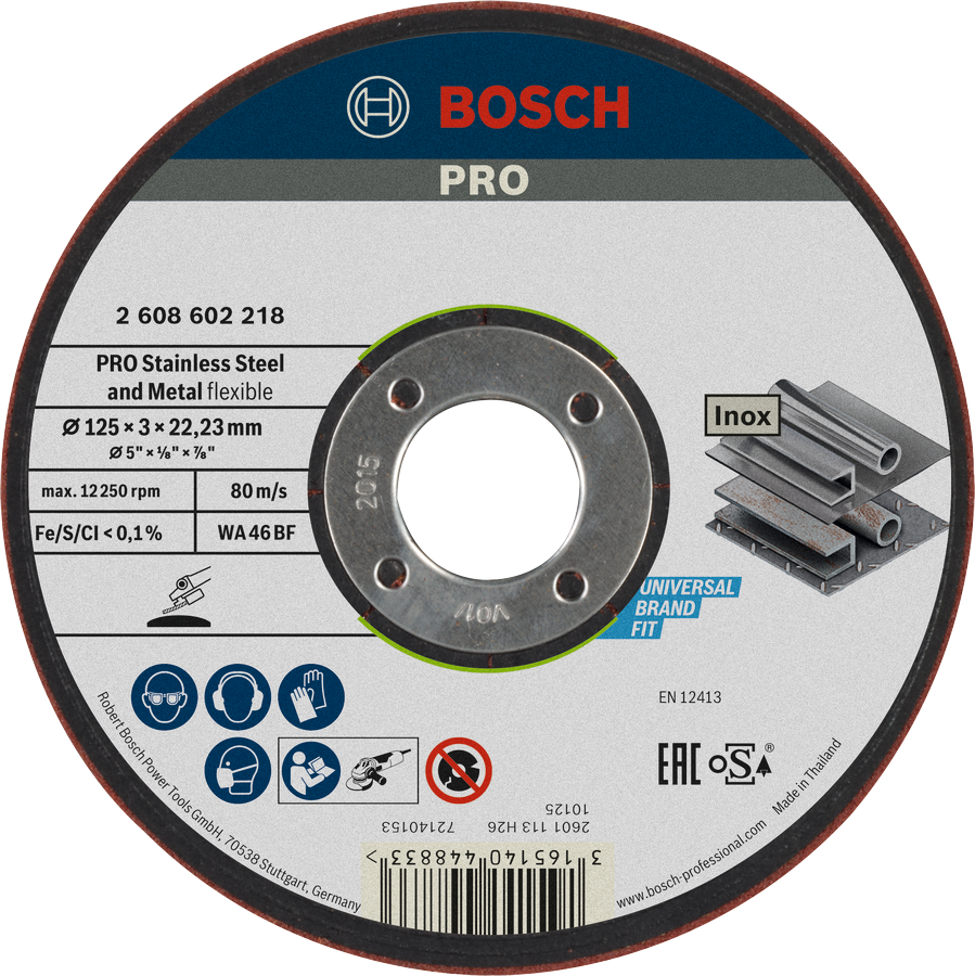 Bosch PRO semifleksibel slibeskive til metal 125 mm.