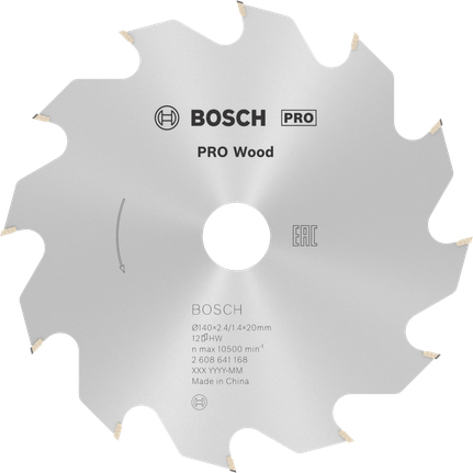 Bosch PRO Wood rundsavklinge, 140 mm 12T ATB.