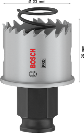 Bosch PRO Sheet Metal PC Plus hulsav 33 mm til metalskæring.