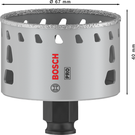 Bosch PRO Tile PC Plus hulsav 67 mm til fliser.