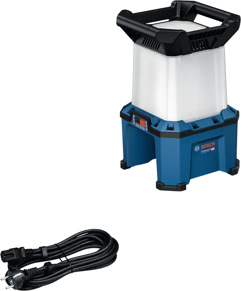 Bosch GLA 18VH-7500 arbejdslampe med netledning.
