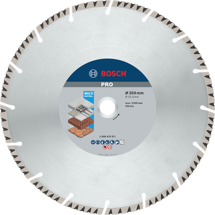 Bosch PRO Multi Material diamantskive, 350 mm diameter.