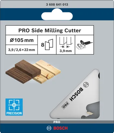 Bosch PRO sidefræser 105×22×4 mm 8 tænder.