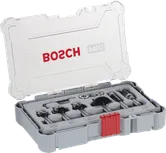 Bosch PRO fræsersæt, kant- og kantklipper, 6 dele i kuffert.