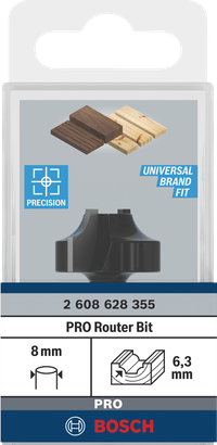 Bosch PRO Ovolo fræserbit 6,3 mm 8 mm skaft.