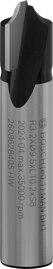 Bosch PRO Fræserbit Perlefræser R 3,2 x 9,5 skaft 8 mm.