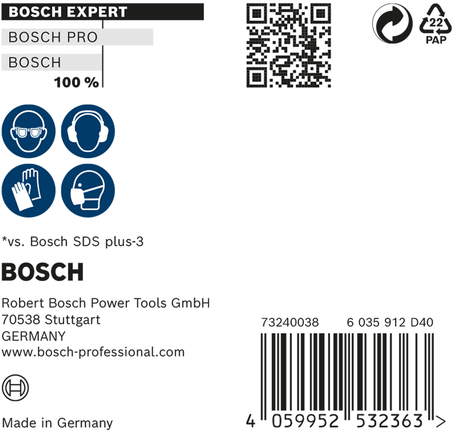 Bosch EXPERT SDS plus-7X 6,5×100×165 mm borehoved, 10-pak.