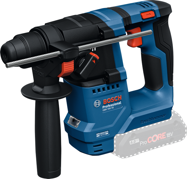 Bosch GBH 18V-18 batteridrevet borehammer med ProCORE 18V.