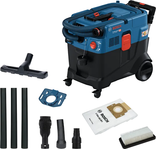 Bosch GAS 12-40 MA støvsuger med tilbehør.