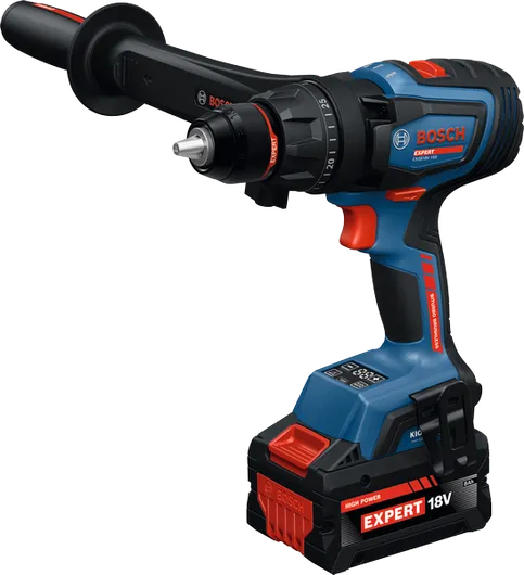 Bosch EXSB18V-150 akku-kombiboremaskine med sidehåndtag.