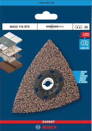 Bosch EXPERT MAVZ 116 RT2 116 mm slibeplade.