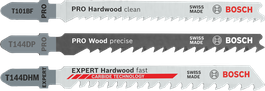 Bosch PRO Wood Set stiksavklinger til præcis og hurtig skæring i hårdttræ.