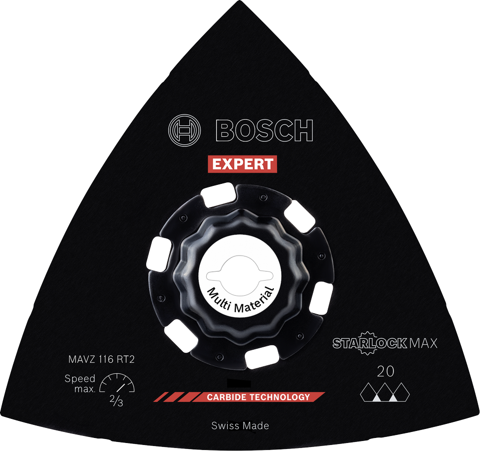 Bosch EXPERT MAVZ 116 RT2 hårdmetalslibeplade, 116 mm.