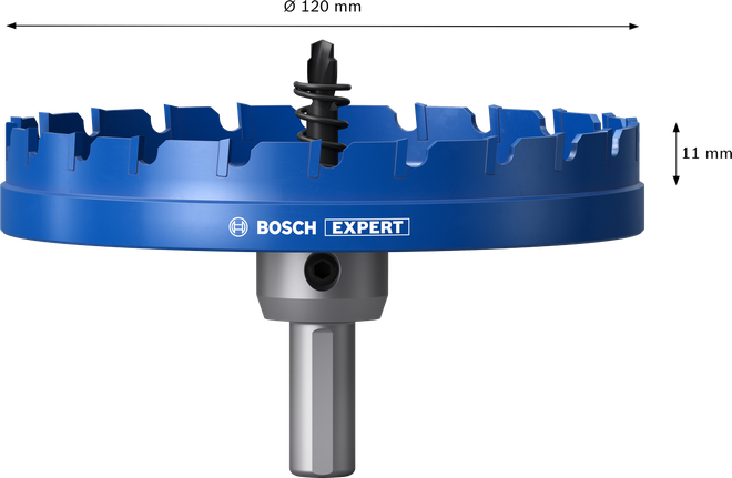 Bosch EXPERT hulsav til plademetal 120 mm til metal.