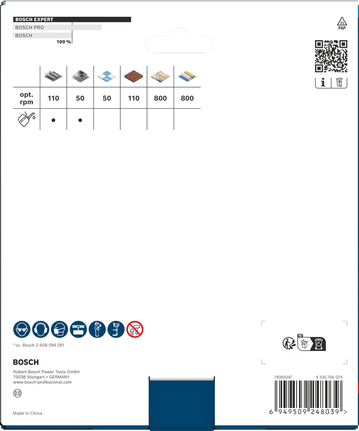 Bosch 152×60 mm hulsavsemballage.