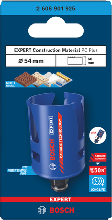 Bosch EXPERT Construction Material 54×60 mm hulsav.