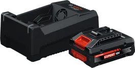 Bosch EXBA18V-40 batteri og GAL 12V/18V-80 opladersæt.