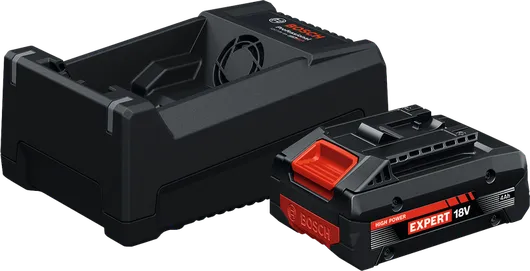 Bosch EXBA18V-40 batteri og GAL 12V/18V-80 opladersæt.