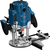 Bosch GOF 20-12 overfræser med ergonomiske håndtag.