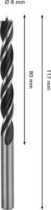 Bosch PRO træborehoved 8 x 80 x 117 mm.