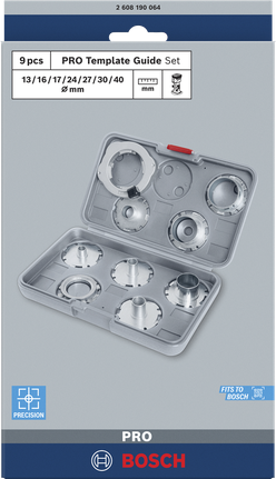 Bosch PRO skabelonføringssæt med 9 dele.