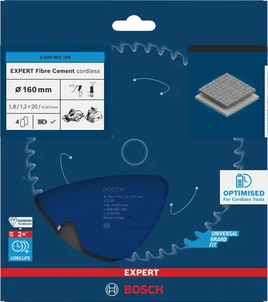 Bosch EXPERT akku-savklinge til fibercement 160 mm.