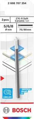 Bosch CYL-9 blødt keramisk boresæt 3 dele.