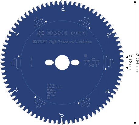 Bosch EXPERT højtrykslaminat rundsavklinge, 254 mm diameter.