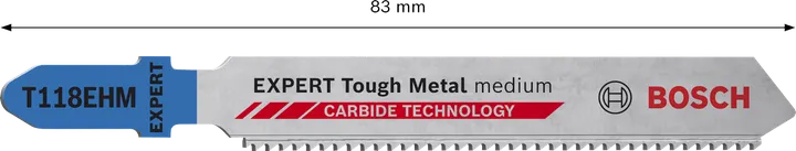 Bosch EXPERT Tough Metal T118EHM stiksavklinge, hårdmetal.