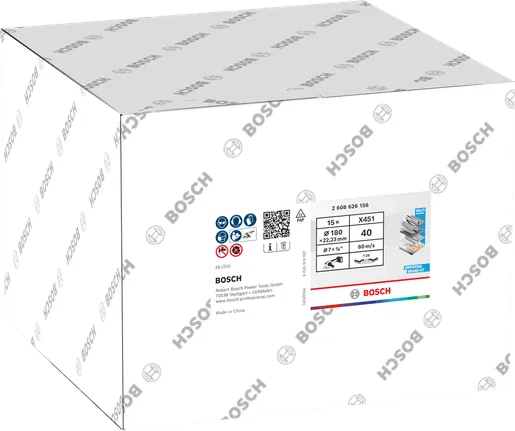 Bosch X451 lamelskive 180×22,23 mm G40 æske.
