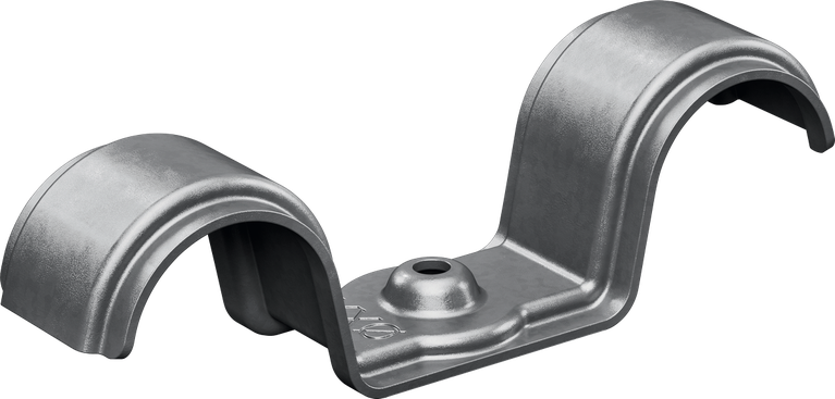 Bosch dobbelt rørbånd, metalklemme til rørfastgørelse.