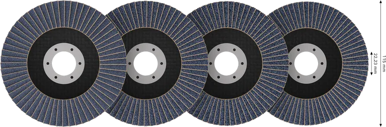 Bosch X451 Lamellskivesæt 115 mm assorterede kornstørrelser.