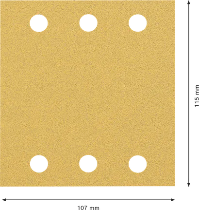 Bosch EXPERT C470 sandpapirark 115x107 mm, kornstørrelse 80.